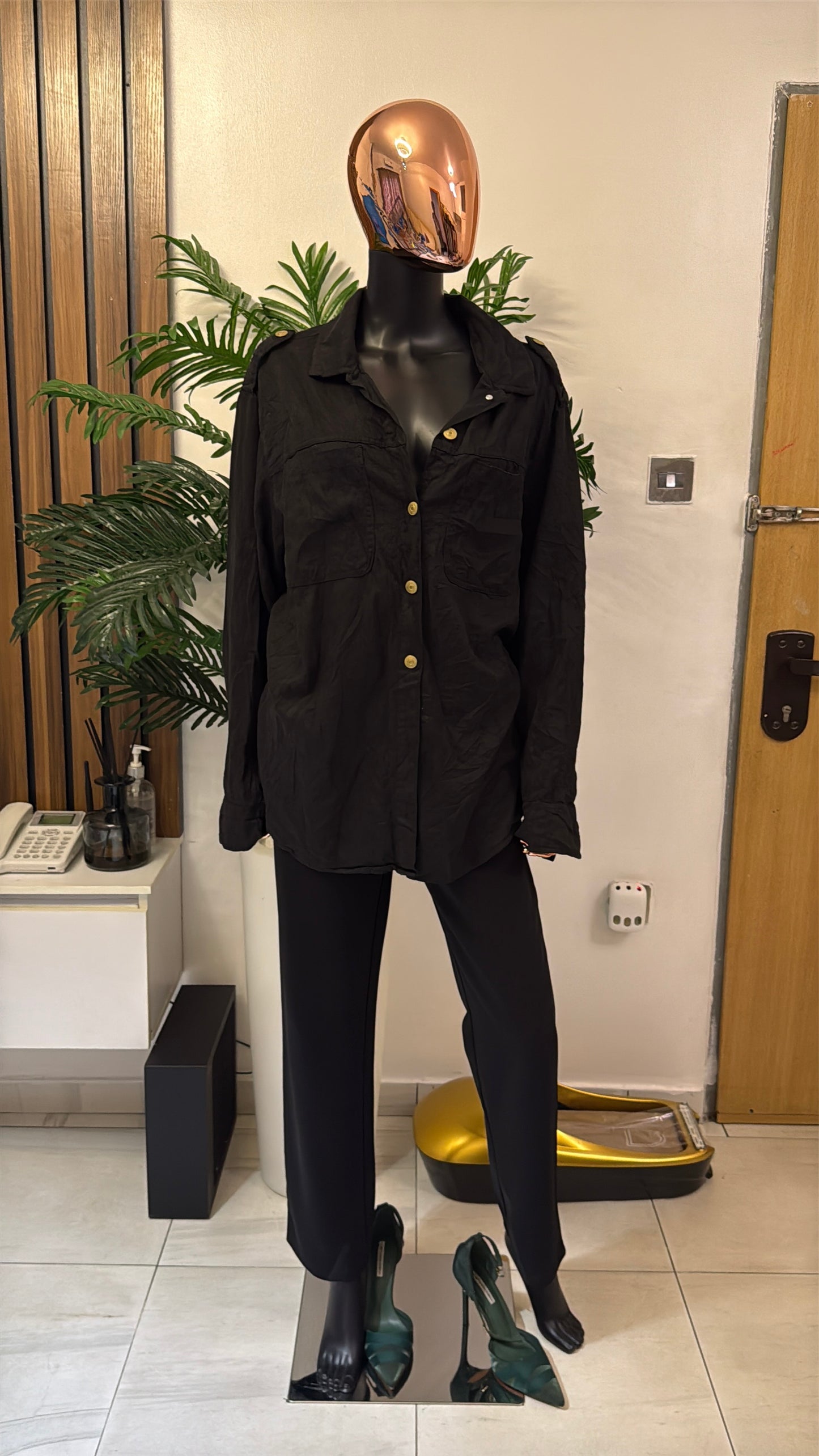 Black Shirt Blouse