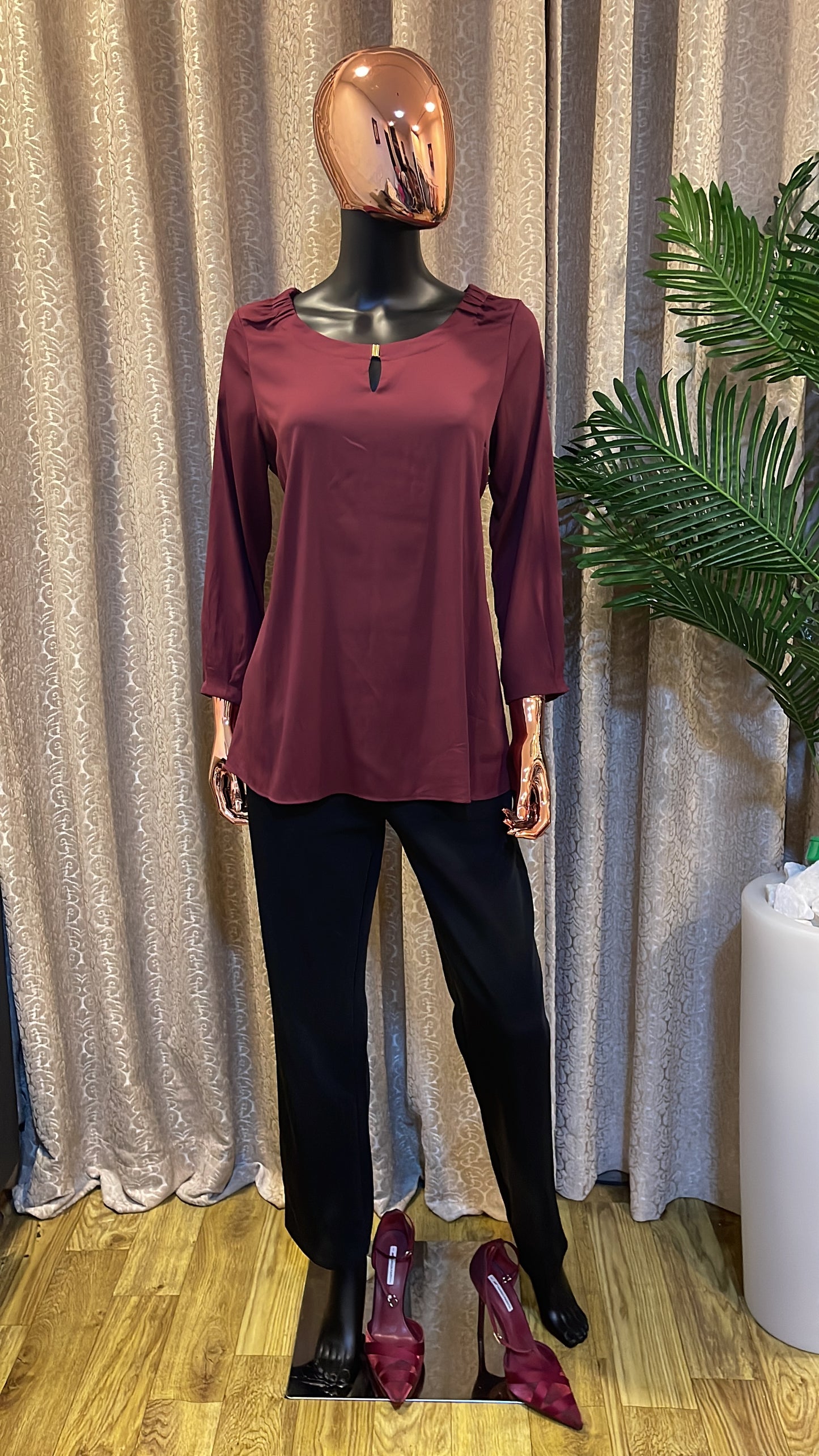 Burgundy Blouse