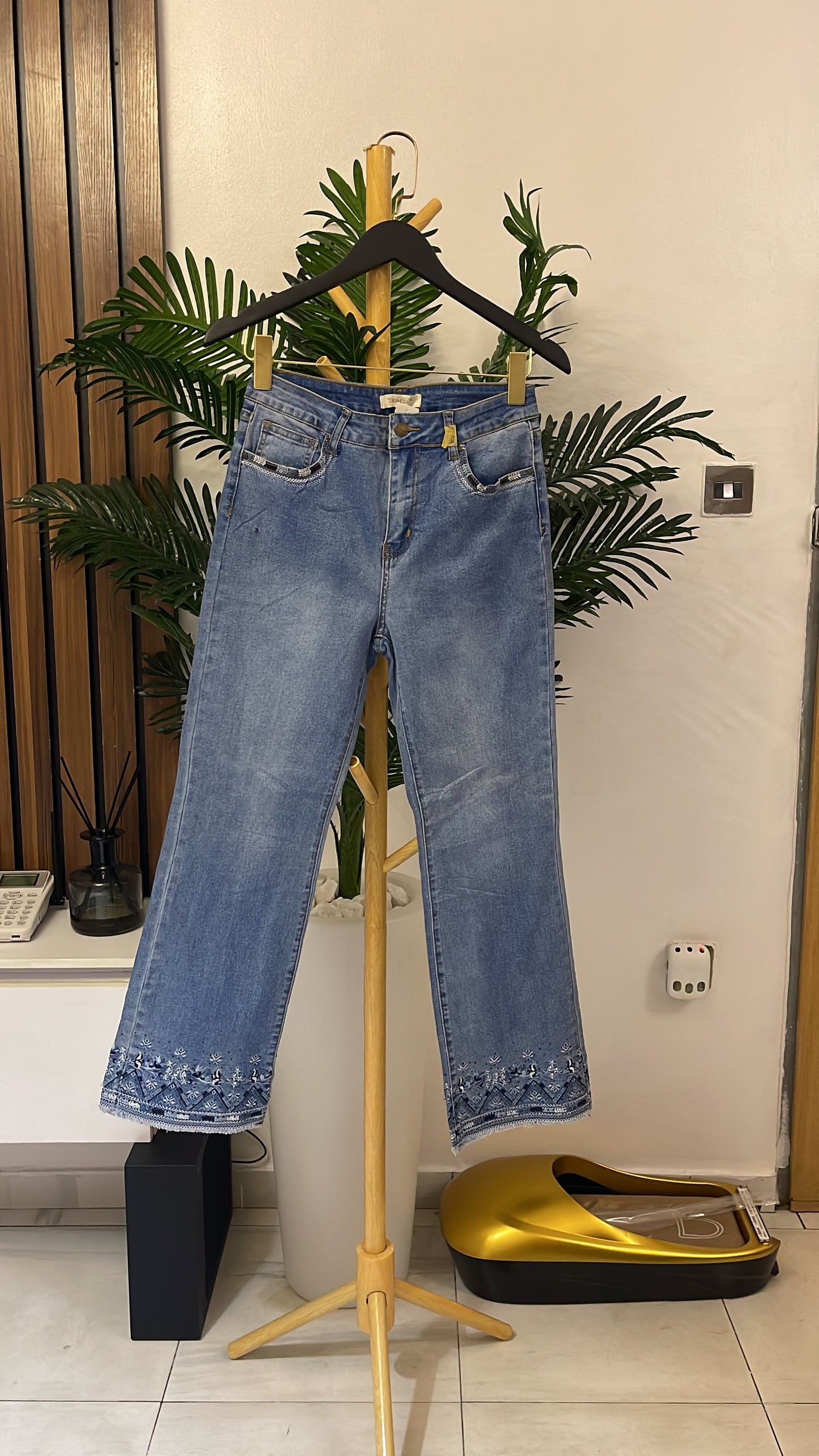 Blue Bootcut Jeans