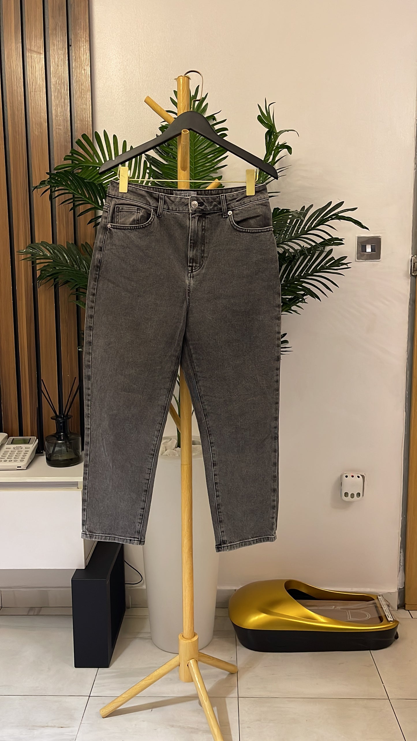 Gray Boyfriend Jeans