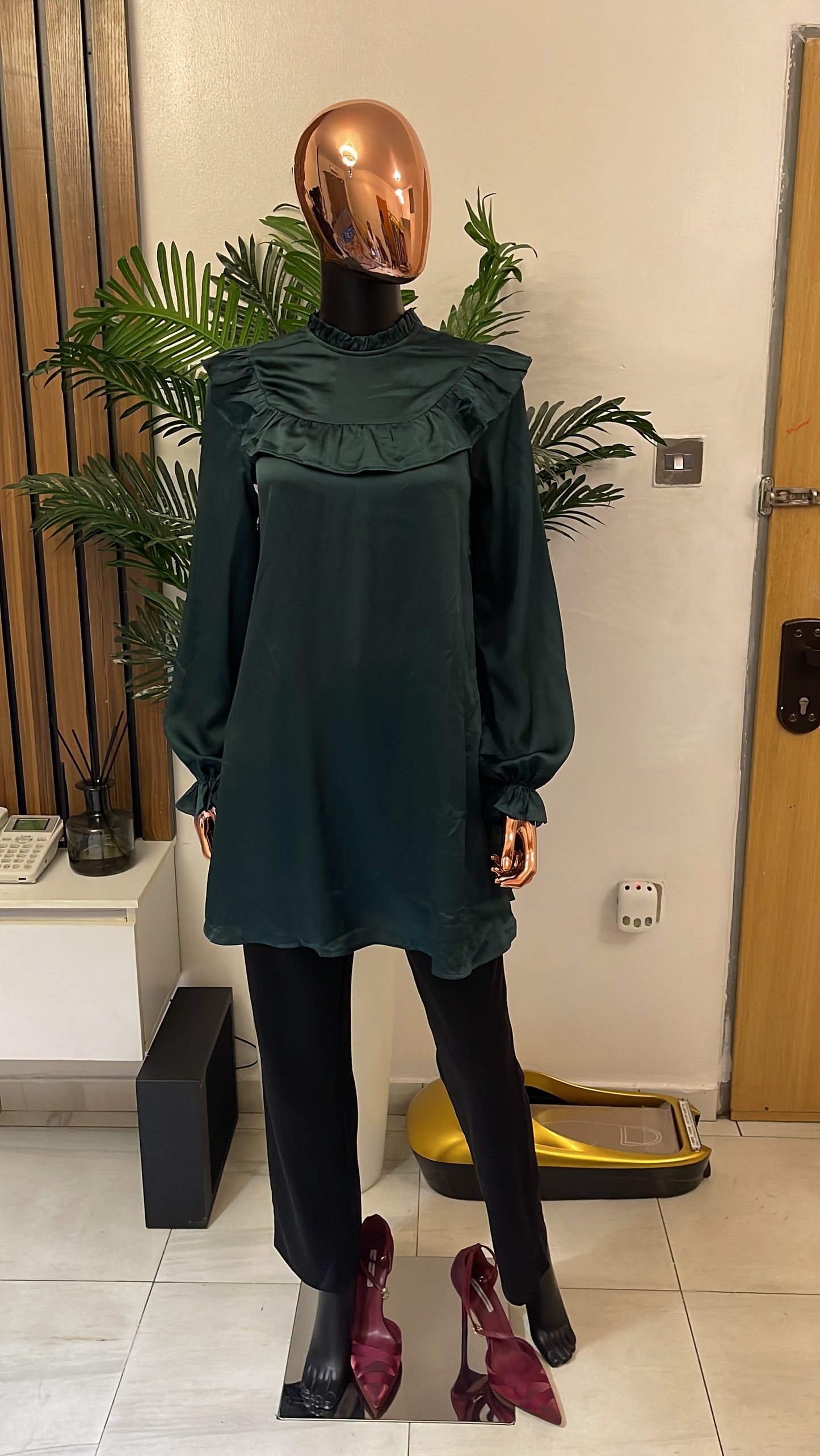 Green Silk Blouse