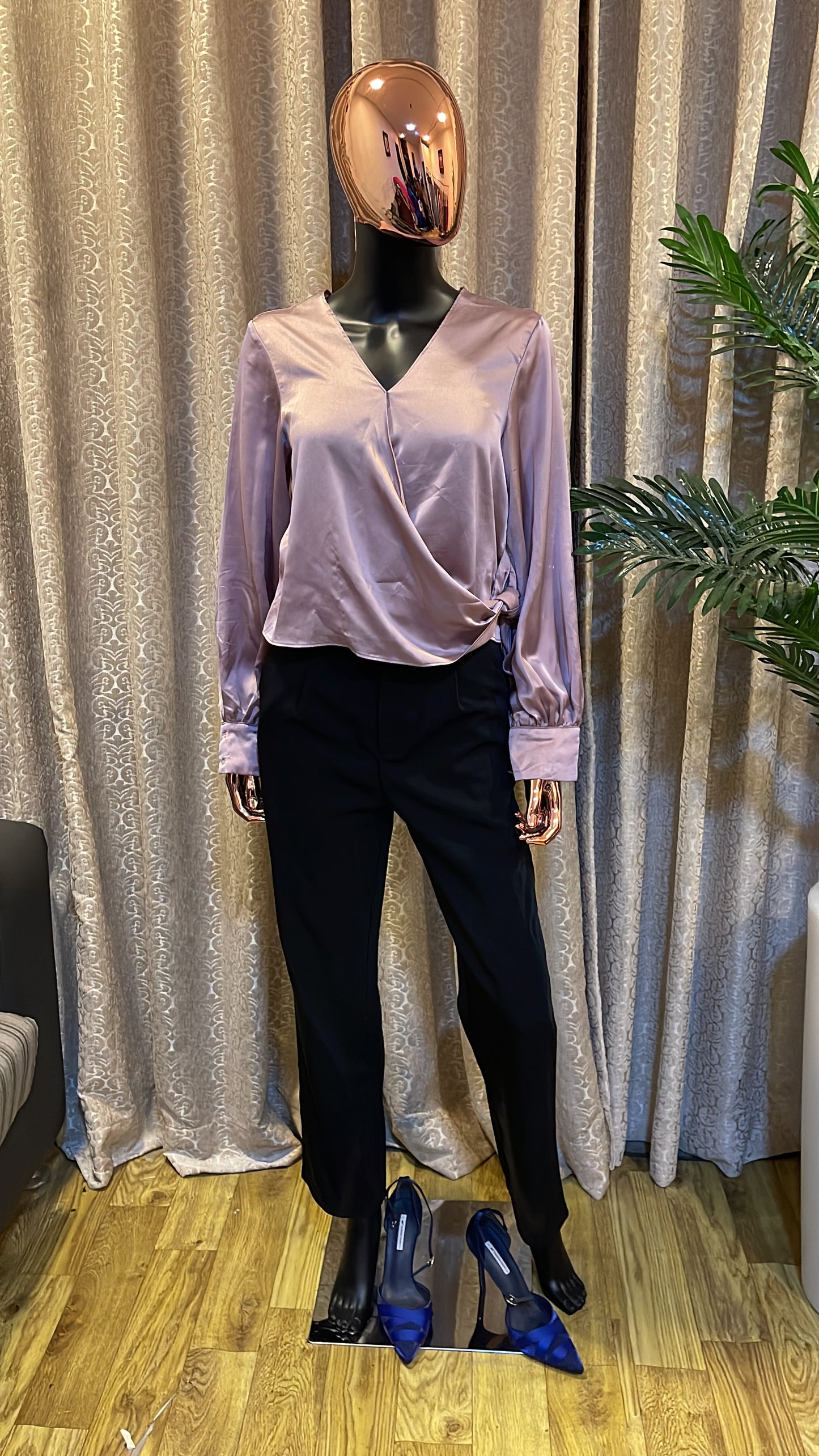Purple Silk Blouse