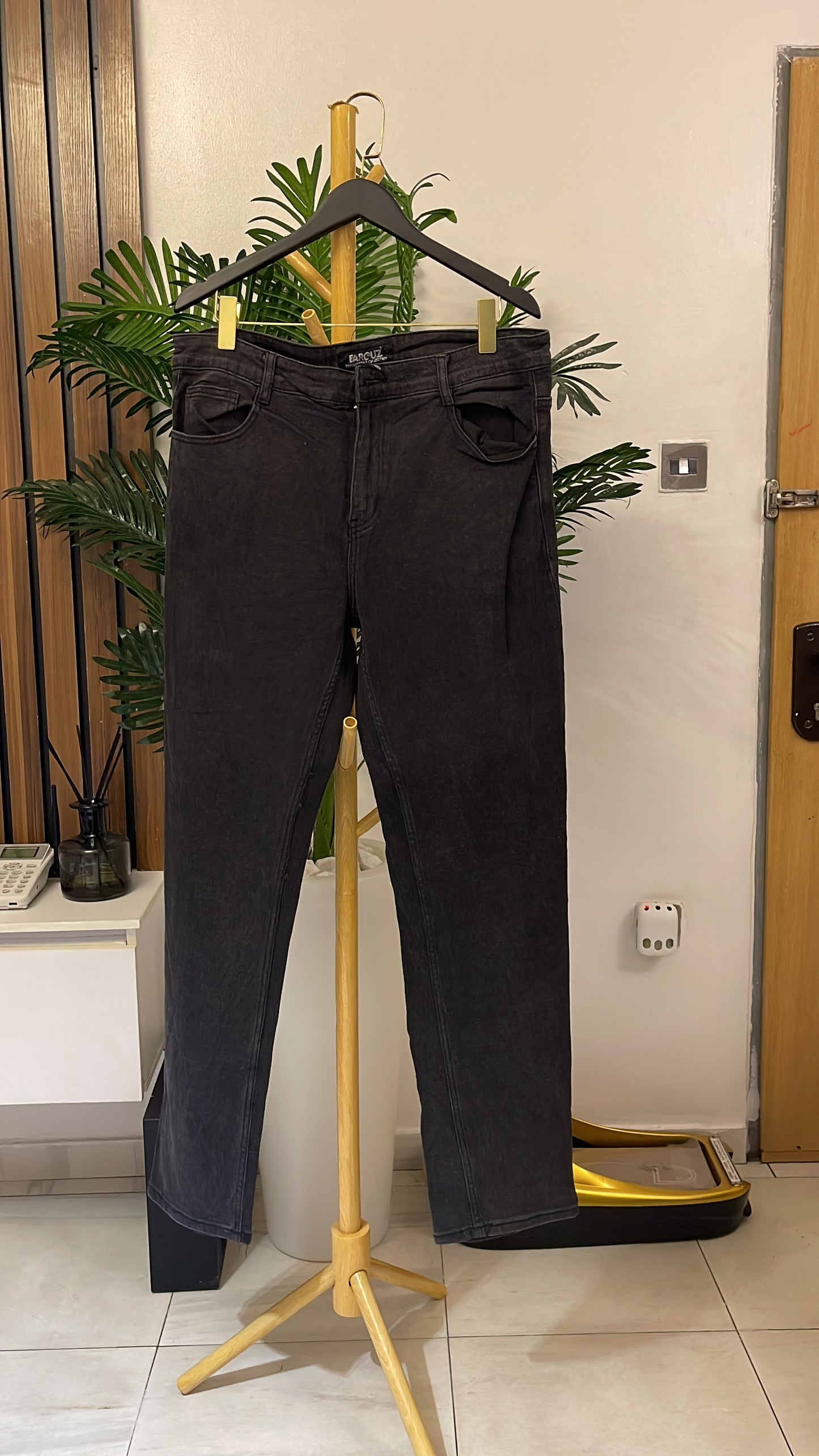 Gray Straight Jeans