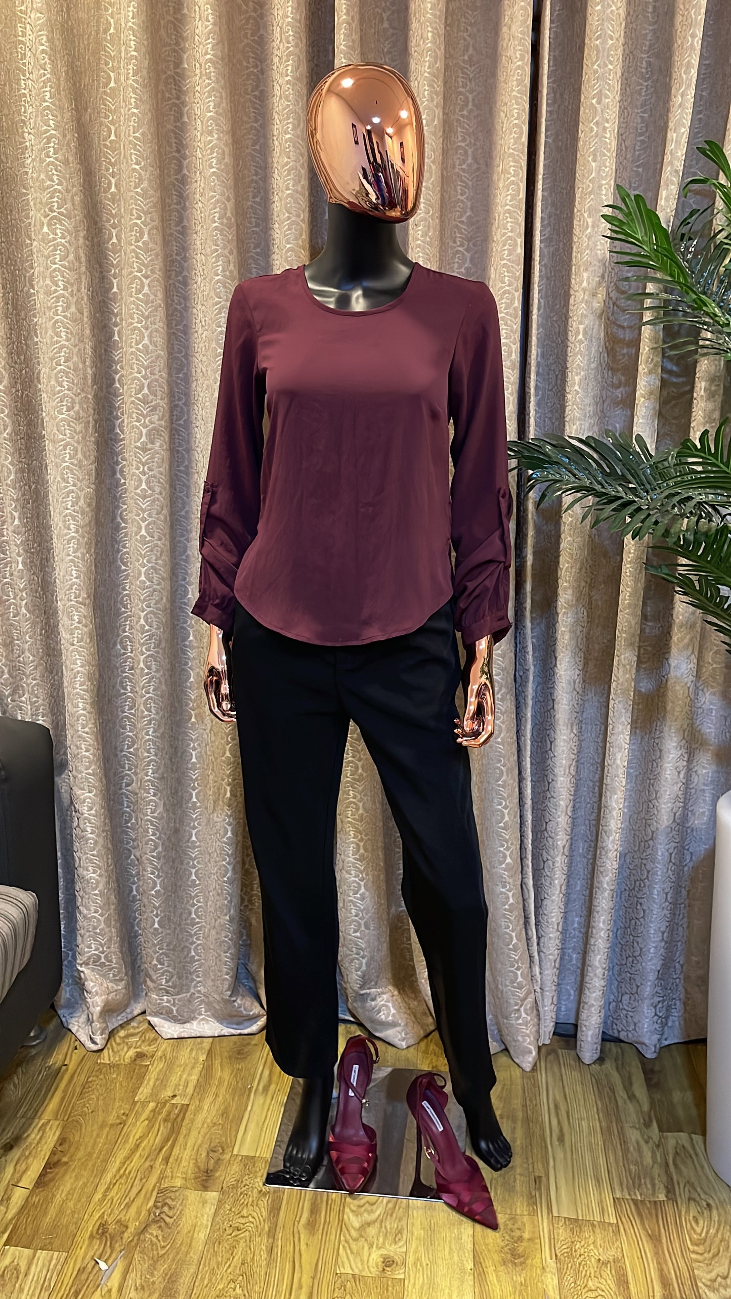 Burgundy Blouse