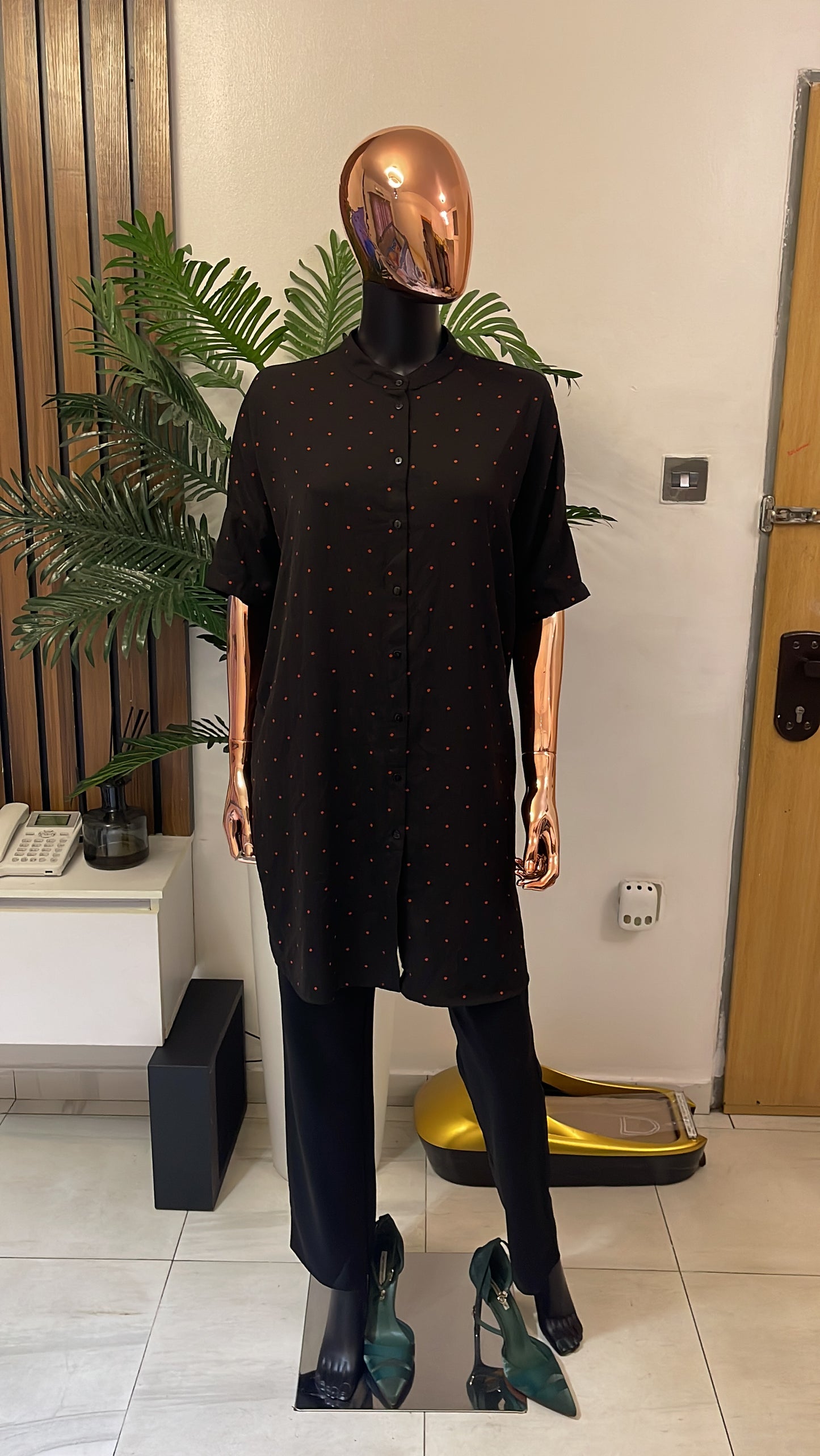 Black Polka Dots Blouse