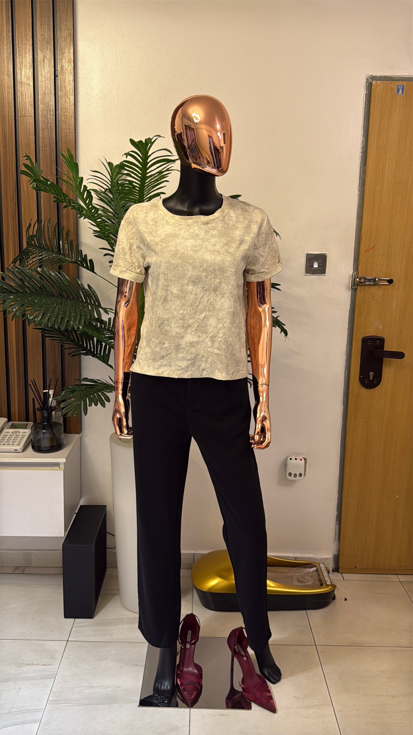 Gray Stoned Top