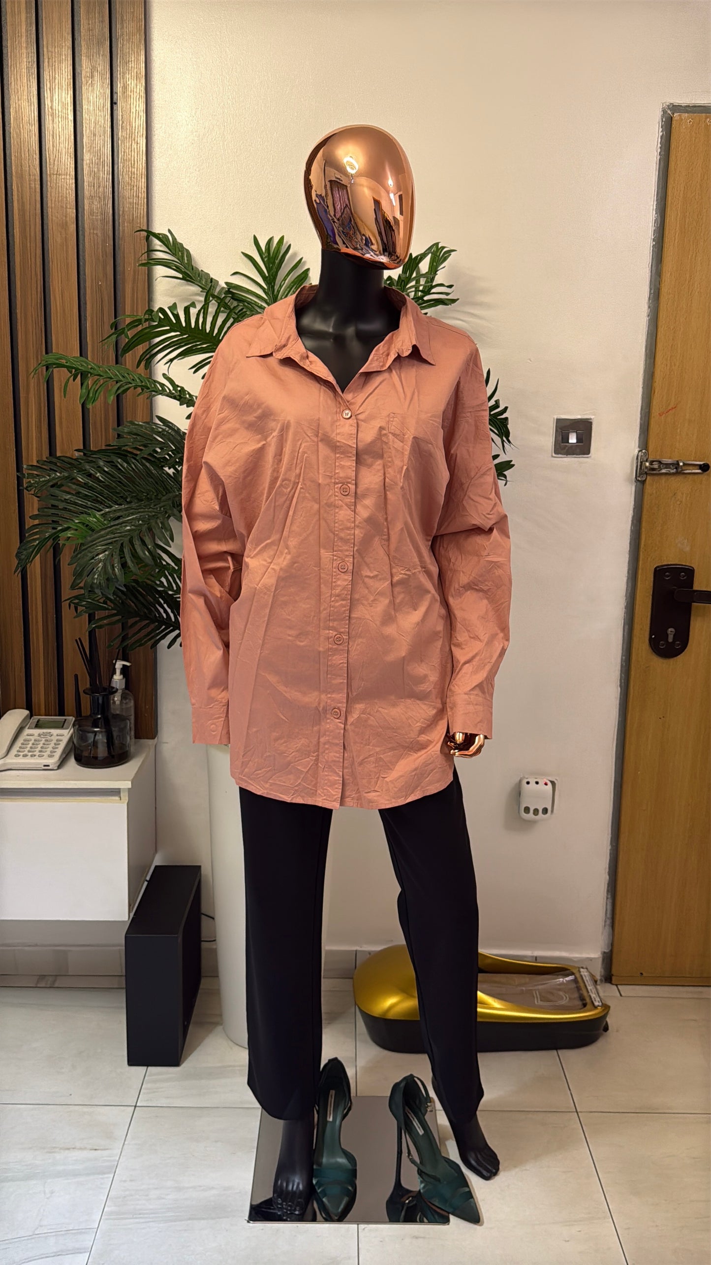 Peach Shirt Blouse