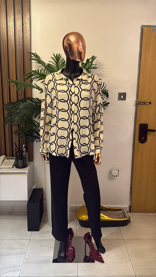 Cream Shirt Blouse