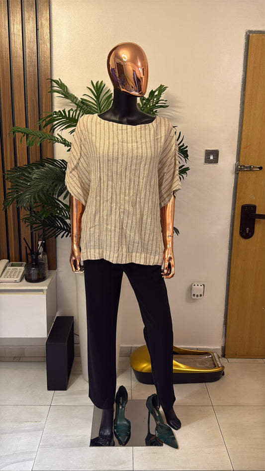 Brown Linen Blouse