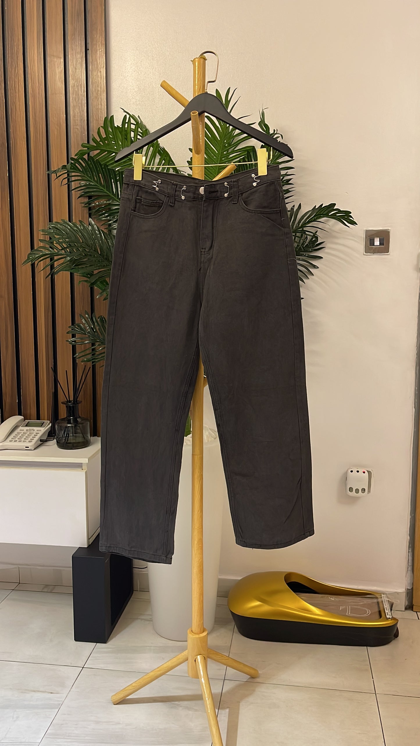 Gray Boyfriend Jeans