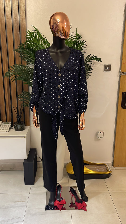 Blue Polka Dots Blouse