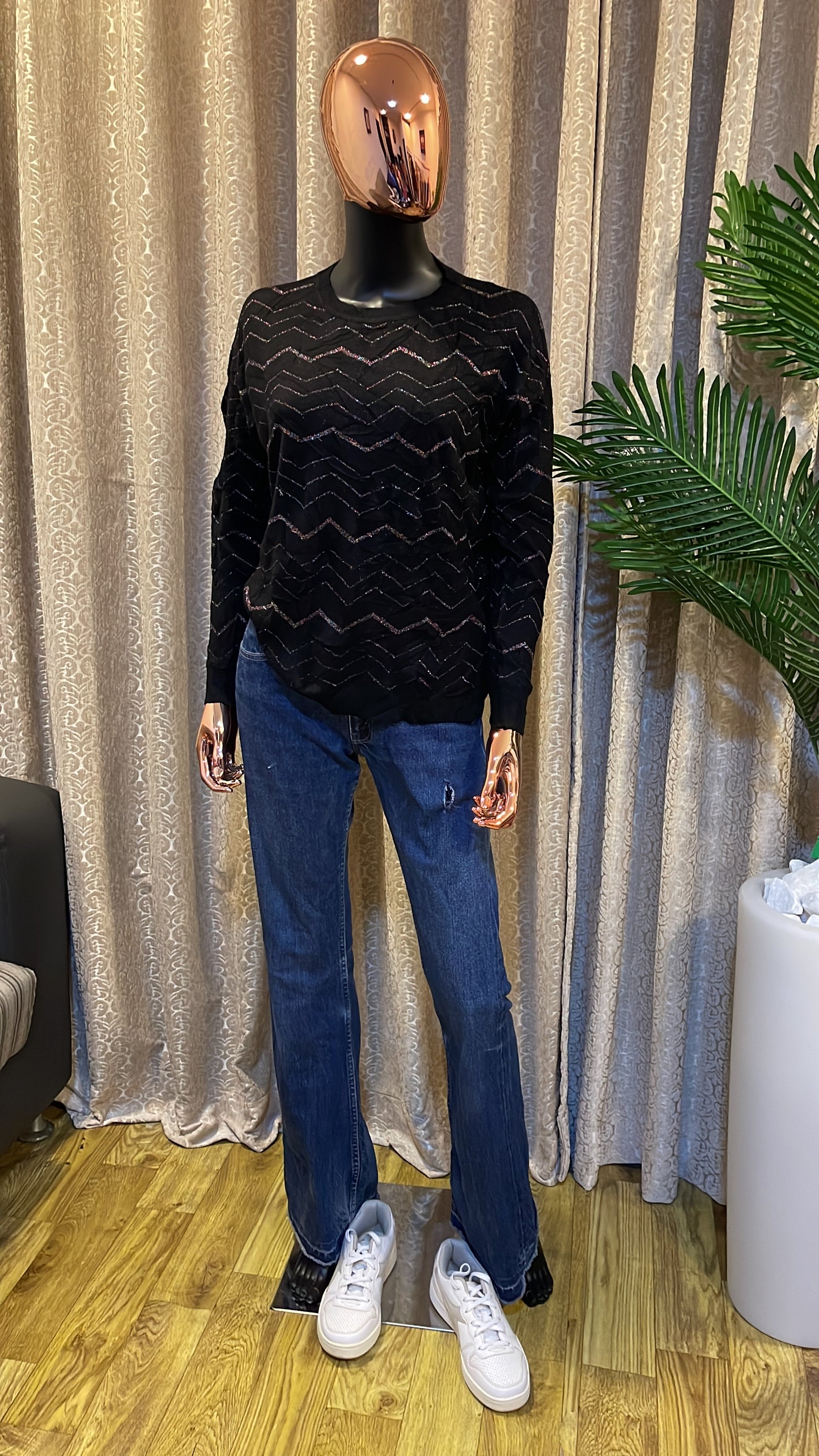 Shimmery Black Sweater