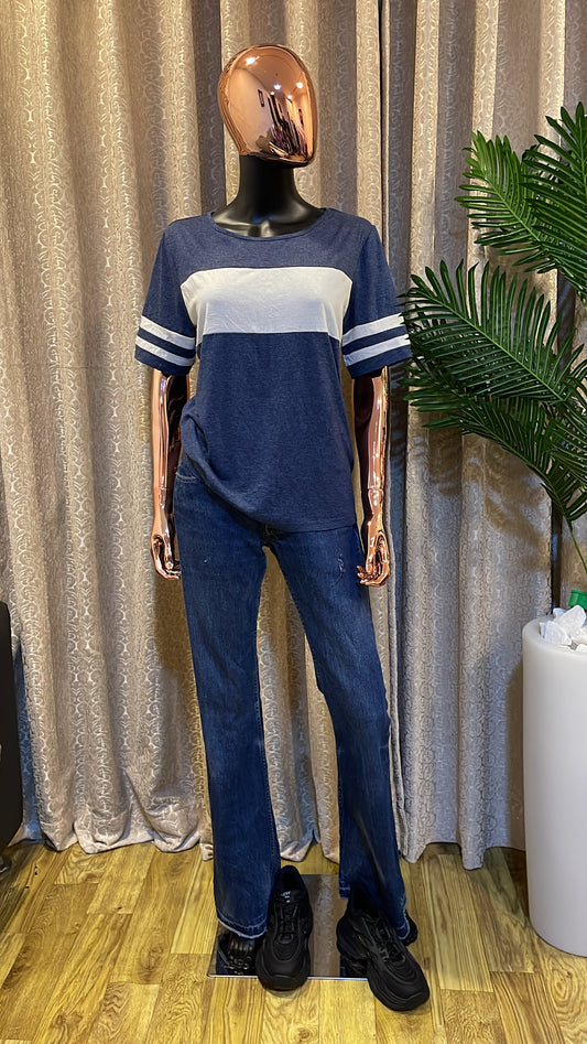 Blue and White T-shirt