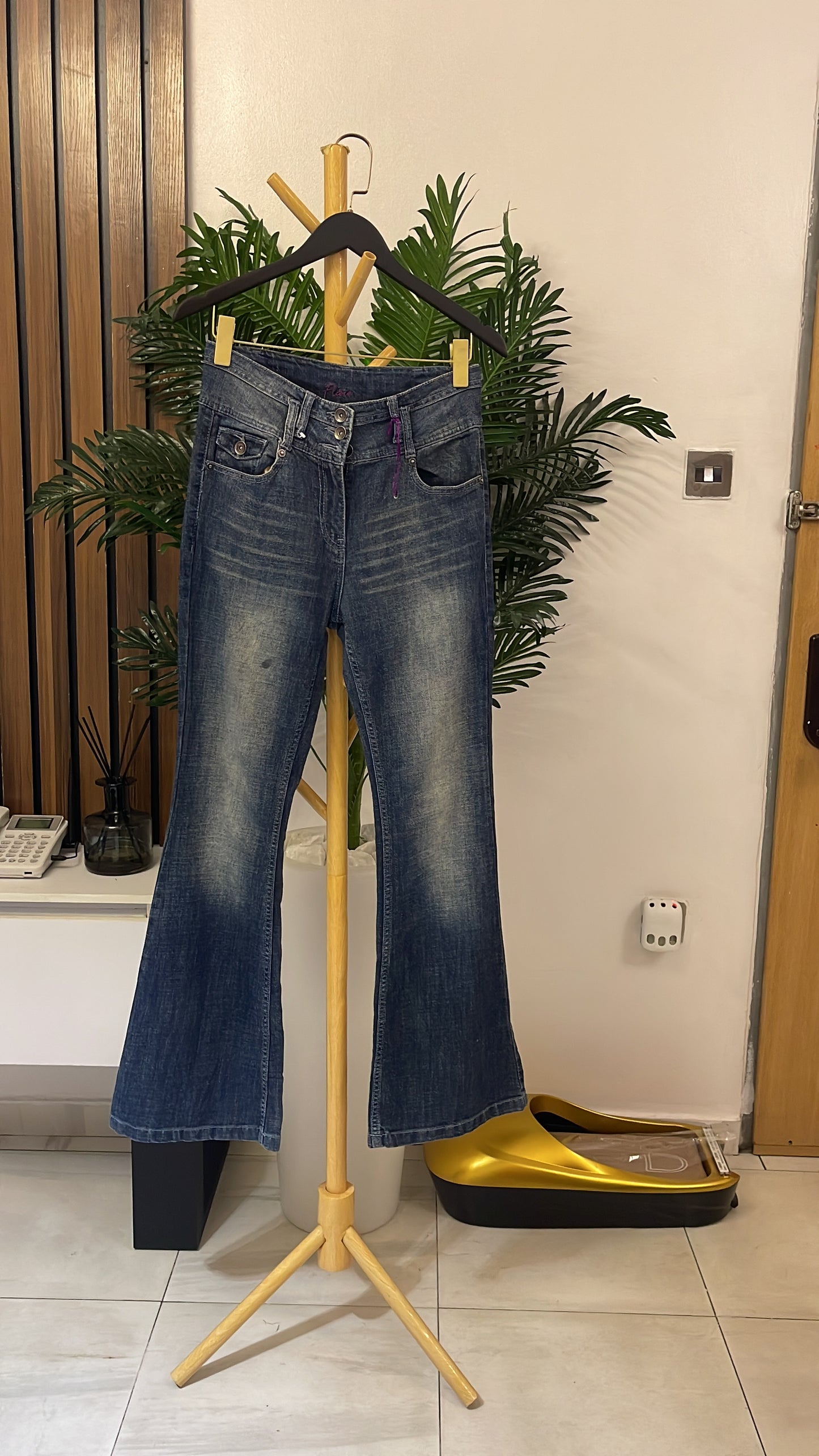 Blue Bootcut Jeans
