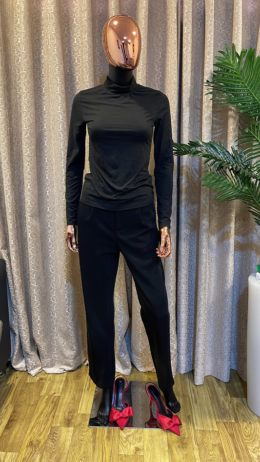 Black Turtleneck Top