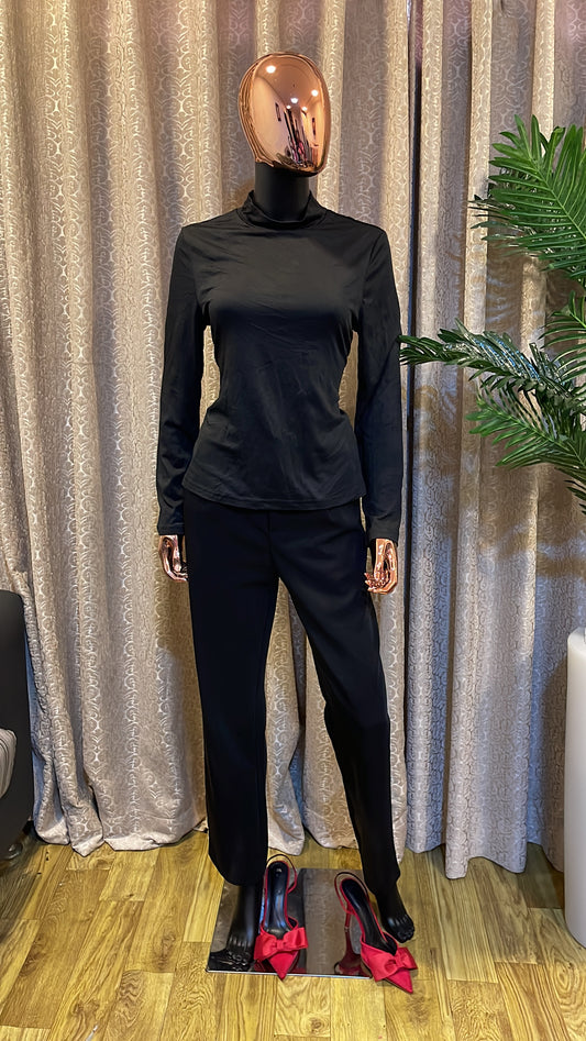Black Turtleneck Top