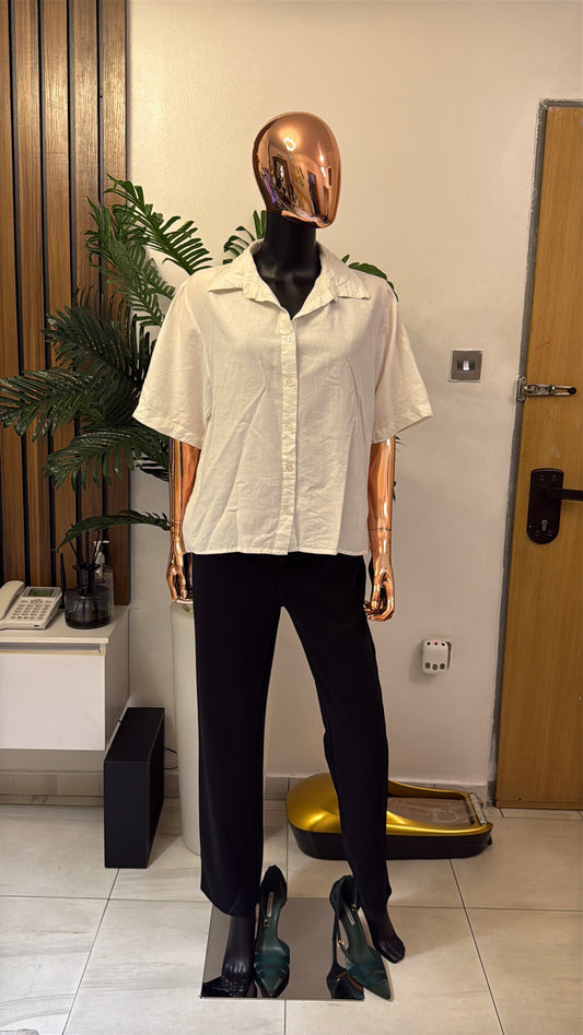 White Linen Blouse