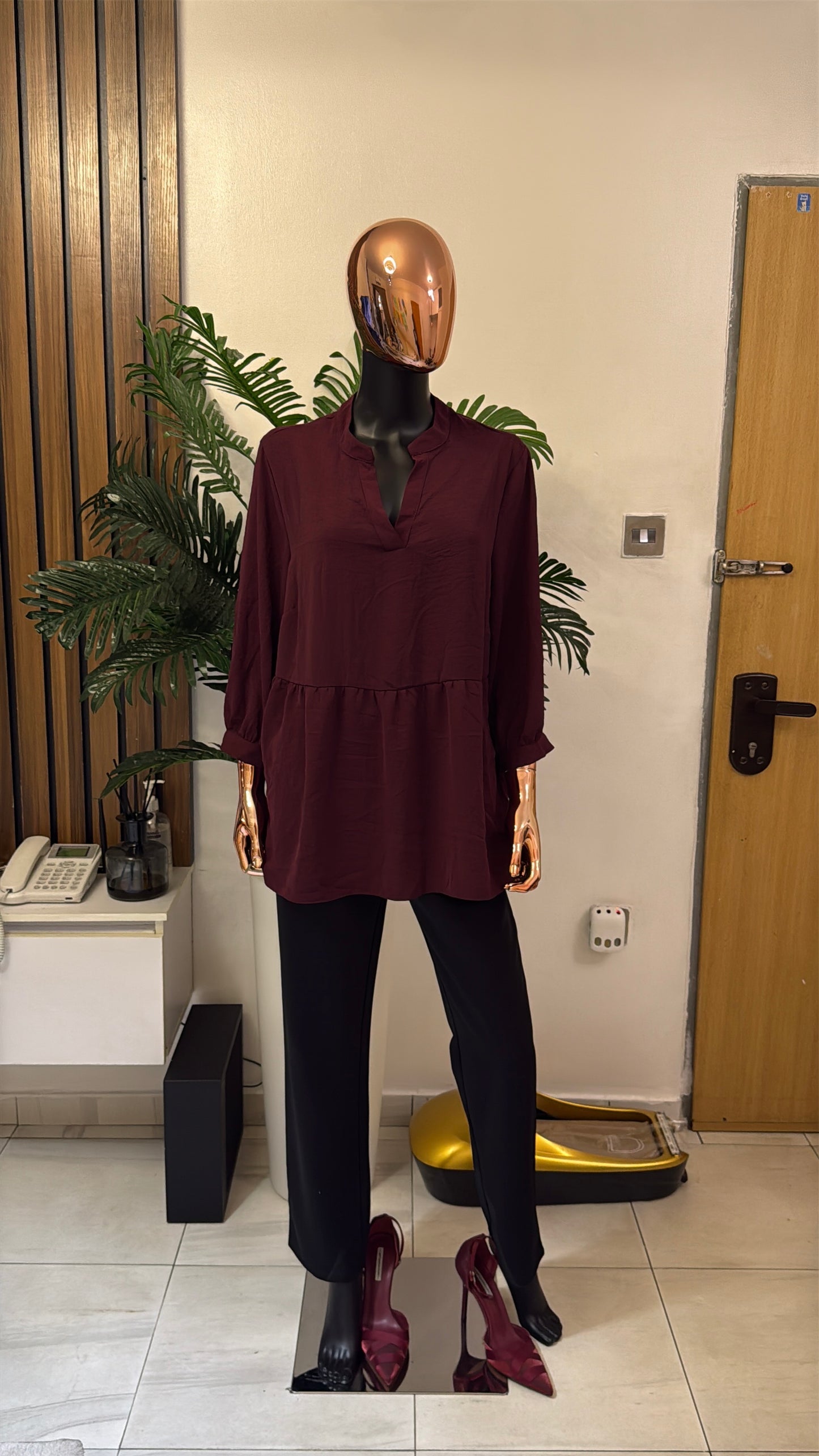 Burgundy Blouse