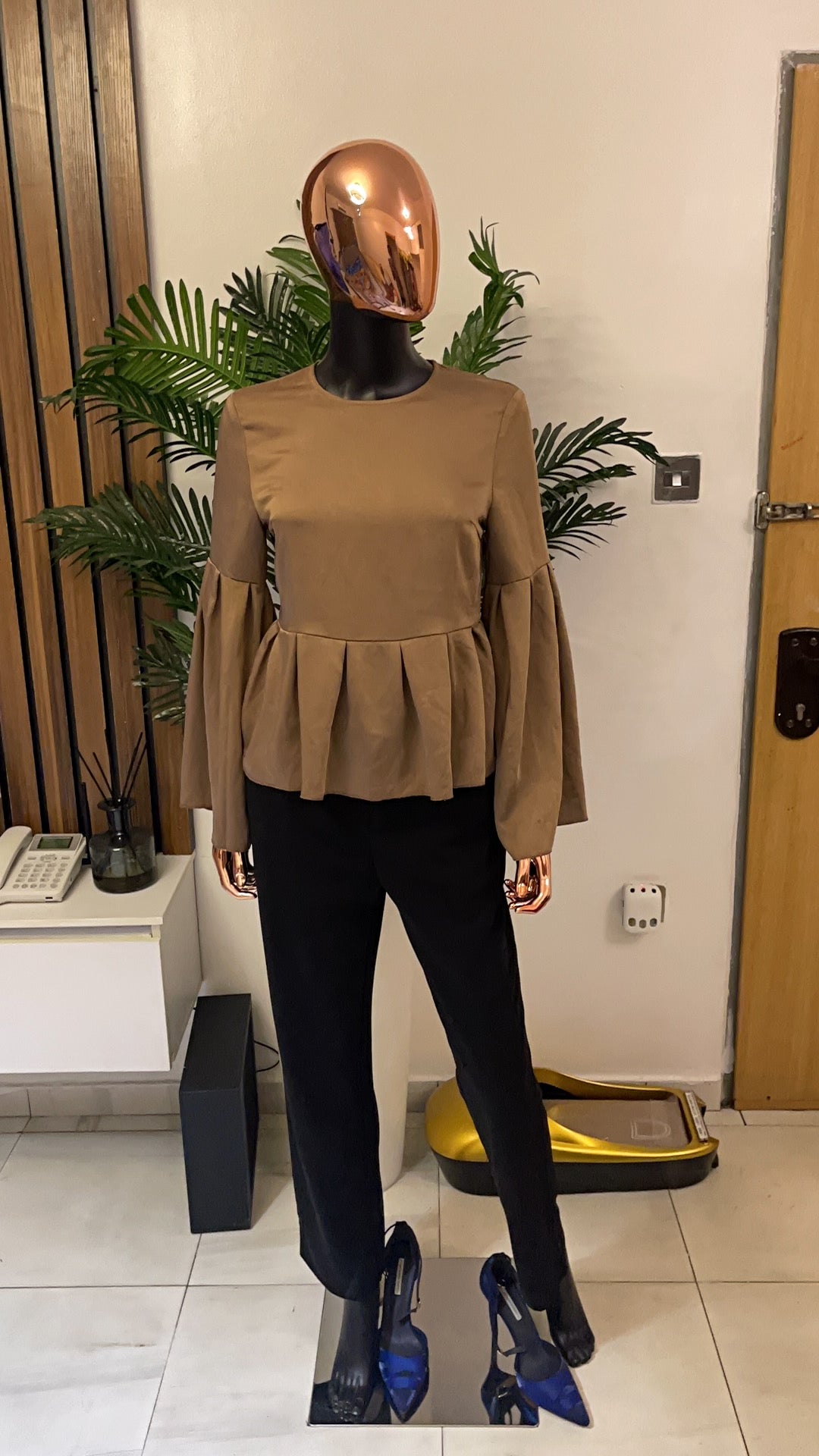 Brown Silk Blouse