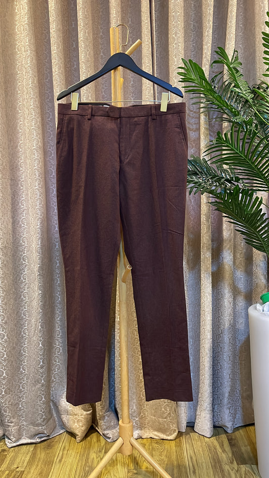 Burgundy Plain Trouser