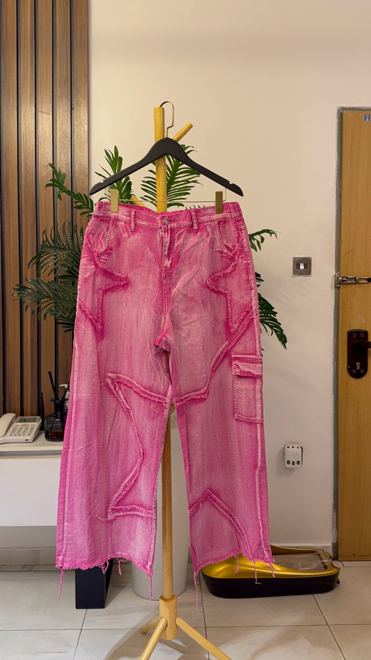 Pink Baggy Jeans
