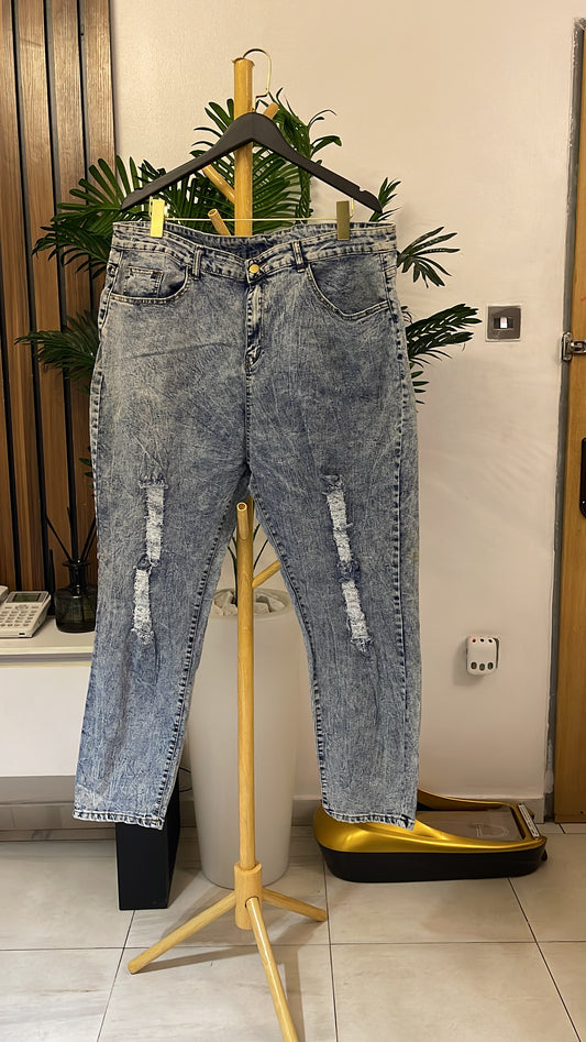 Blue Ripped Skinny Jeans