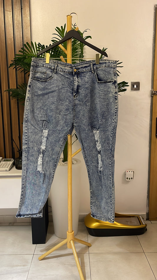 Blue Ripped Skinny Jeans