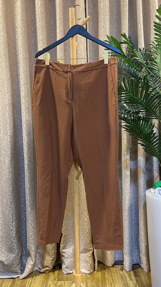 Brown Plain Trouser