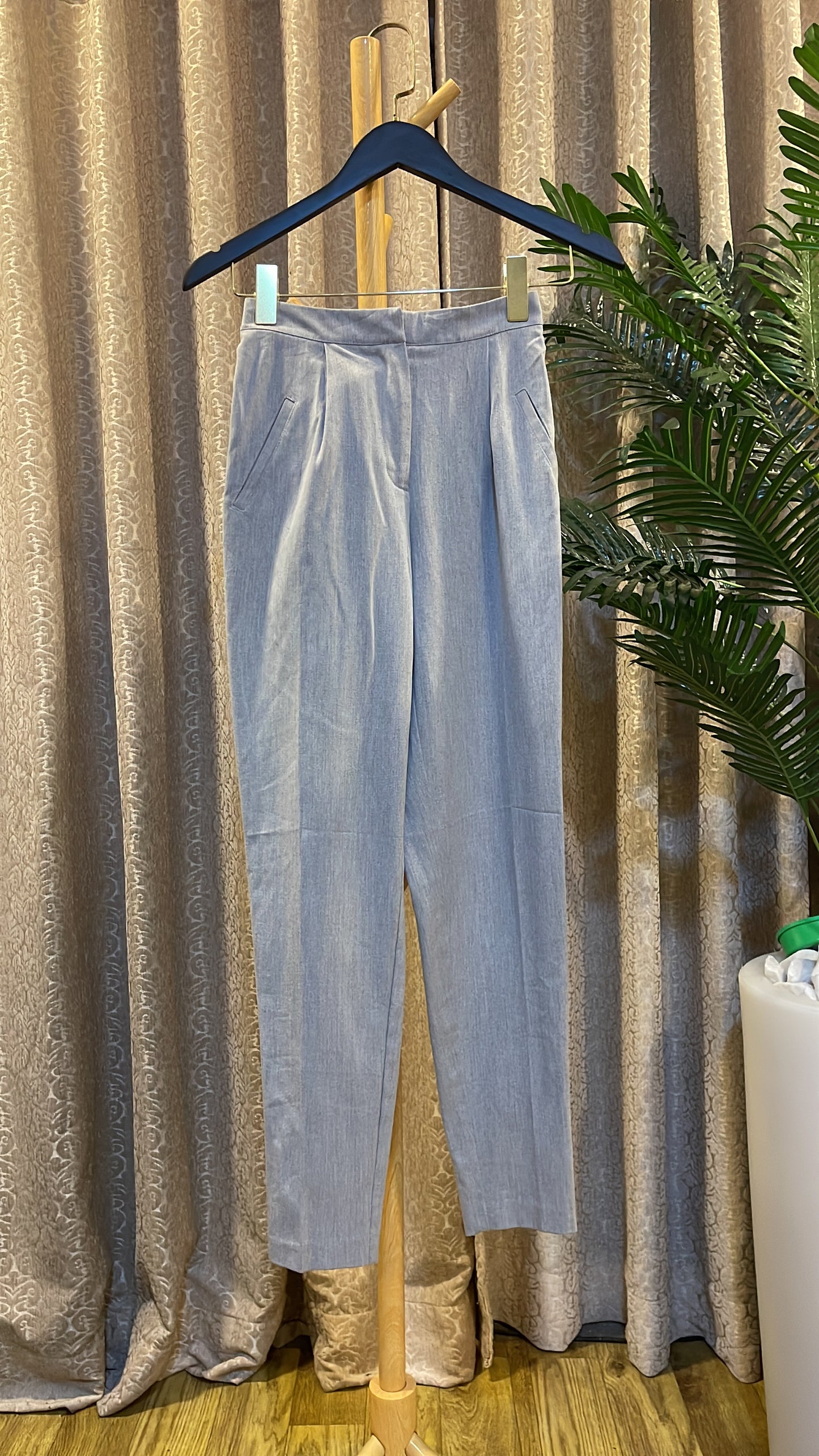 Gray Plain Trouser