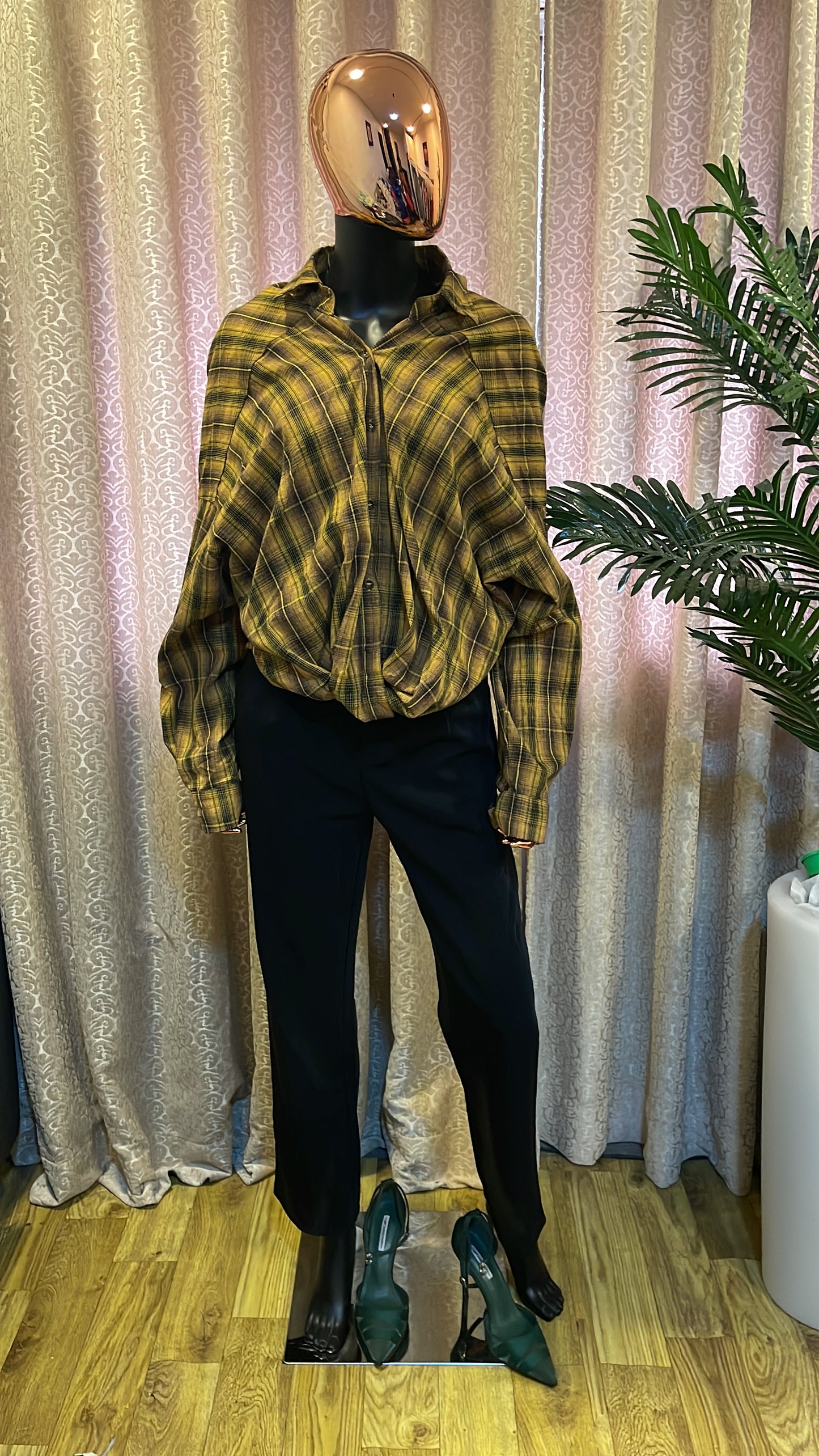Checkered Shirt Blouse