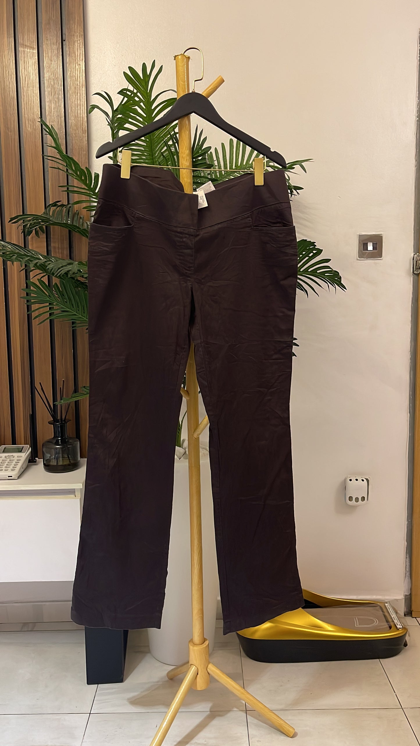 Brown Plain Trouser