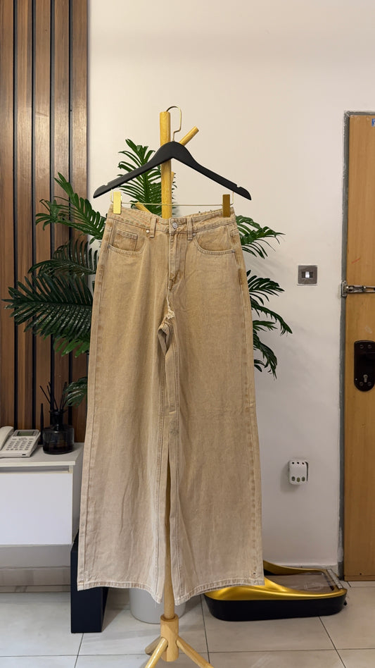 Brown Ripped Baggy Jeans