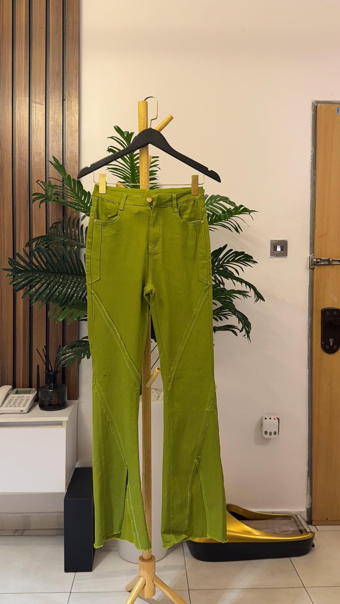 Green Bootcut Jeans