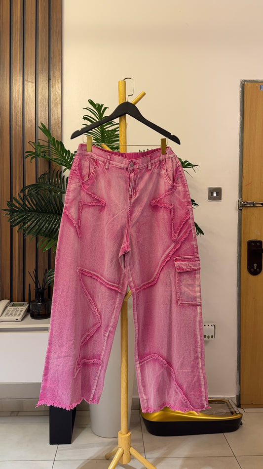 Pink Baggy Jeans