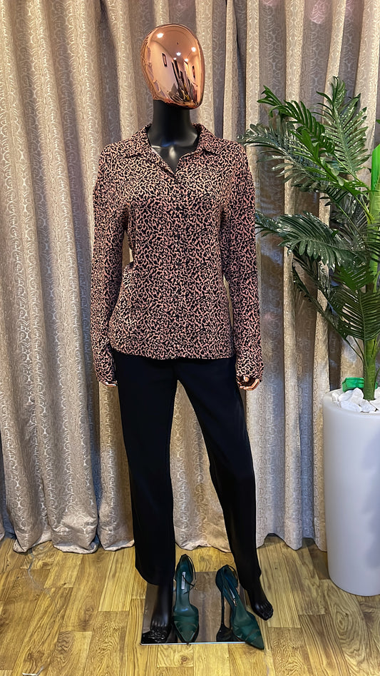 Animal Print Shirt Blouse