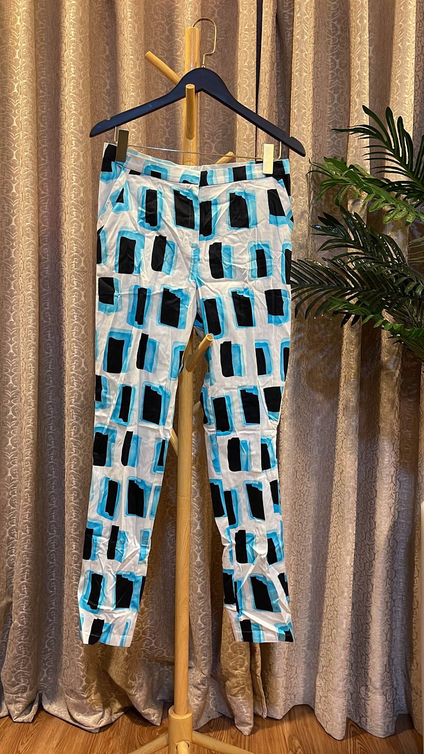 Multicolored Plain Trouser