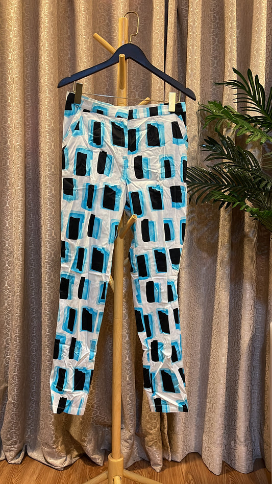 Multicolored Plain Trouser