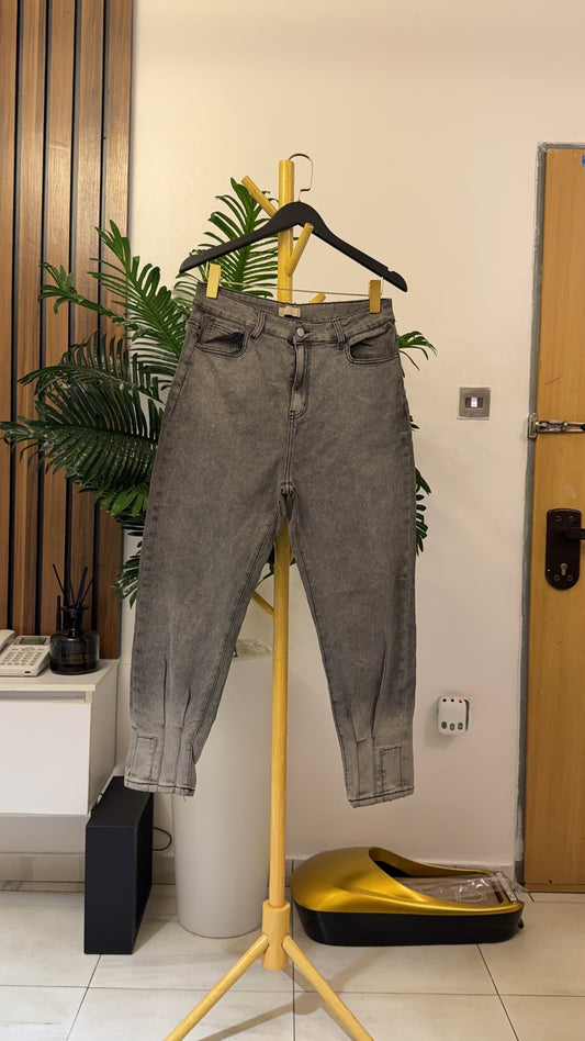 Gray Mom Jeans