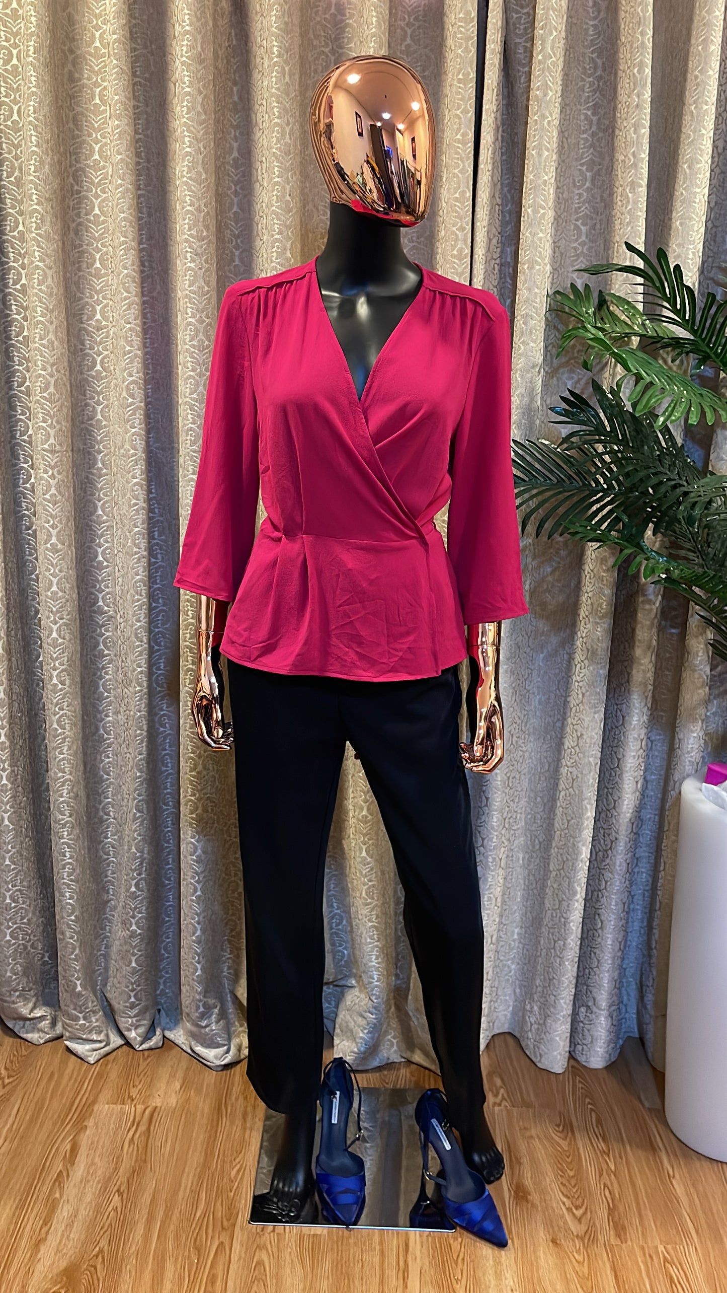 Pink Wrap Blouse