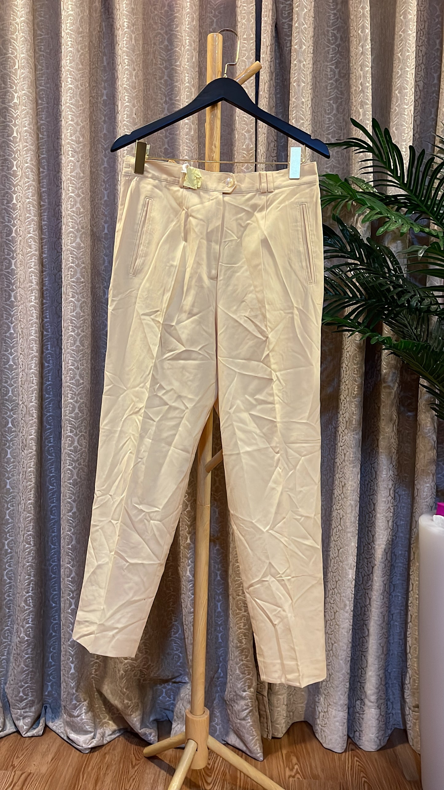 Yellow Plain Trouser