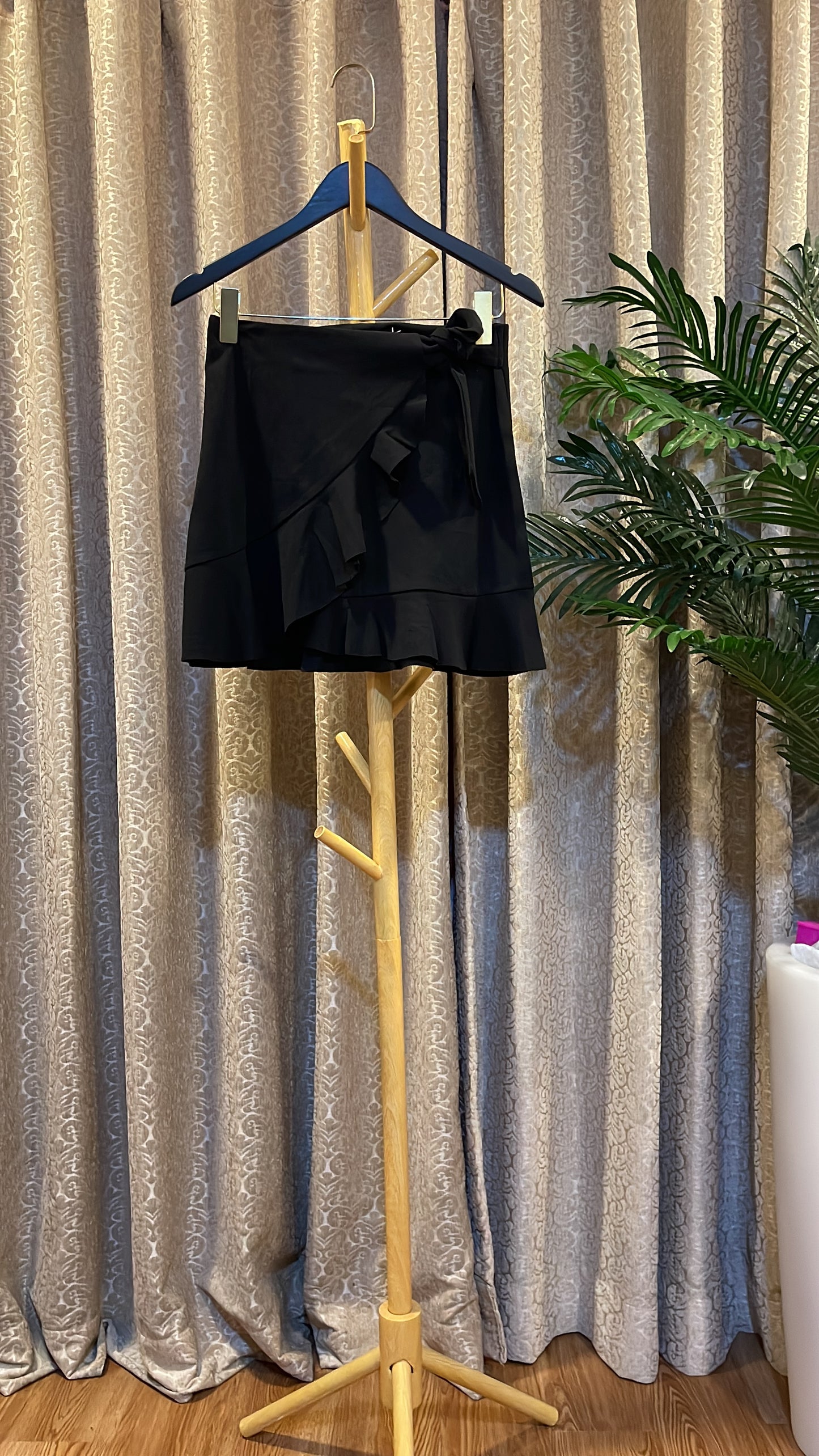 Black Wrap Skirt