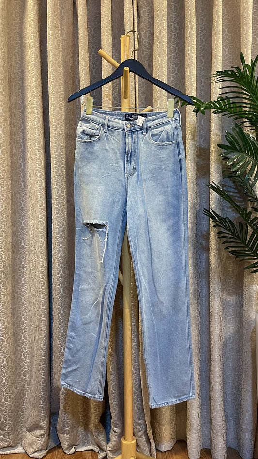 Blue Ripped Boyfriend Jeans