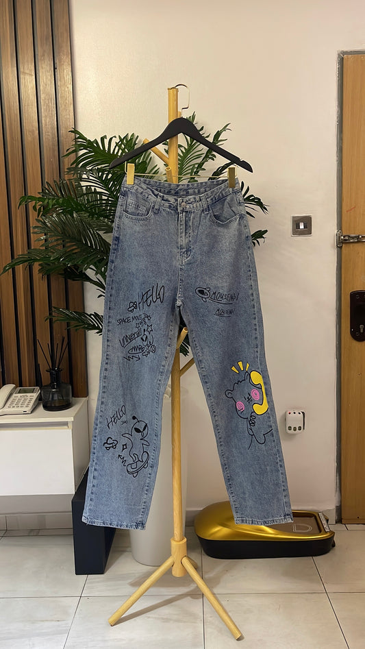 Blue Boyfriend Jeans